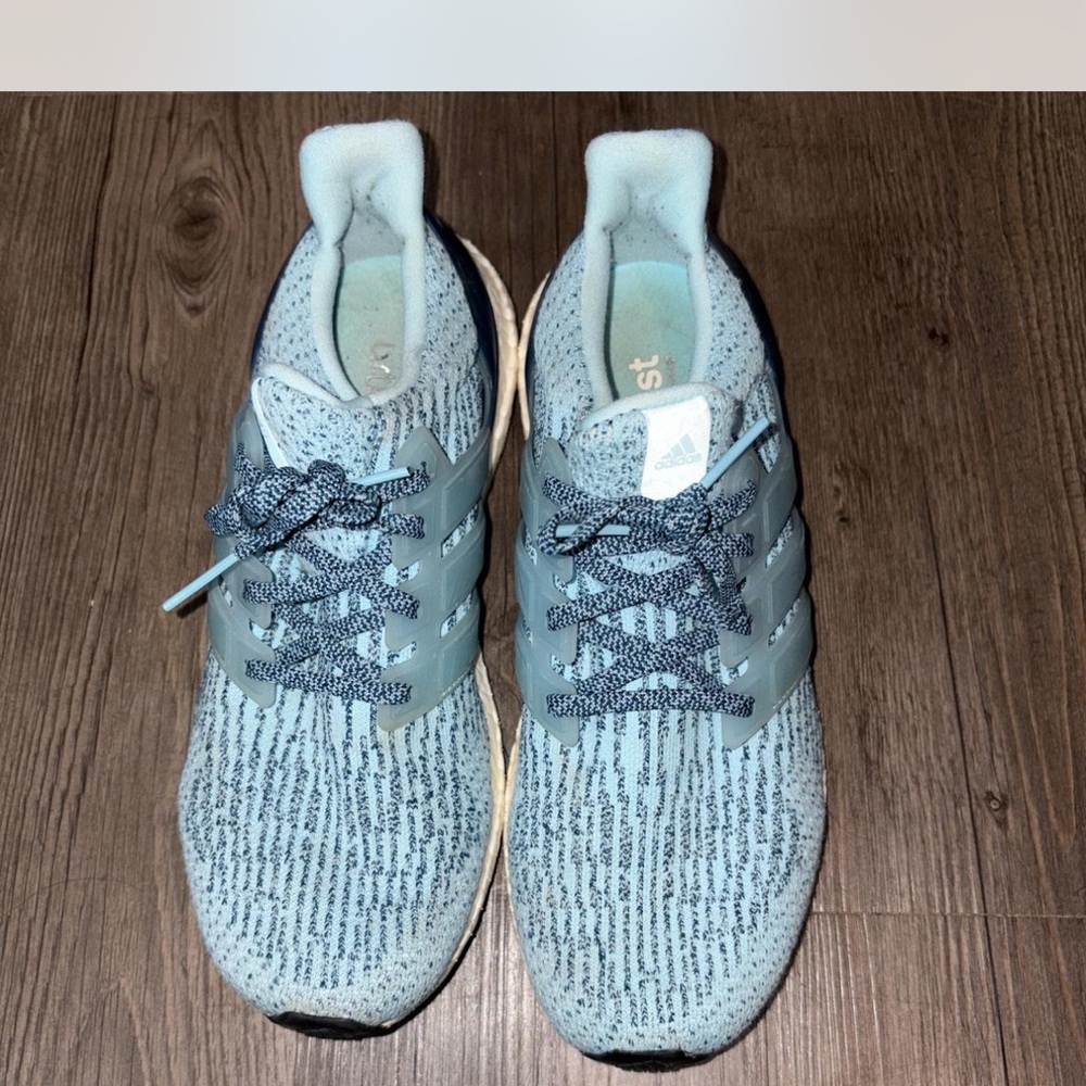 Adidas Sky Blue Patterned Sneakers